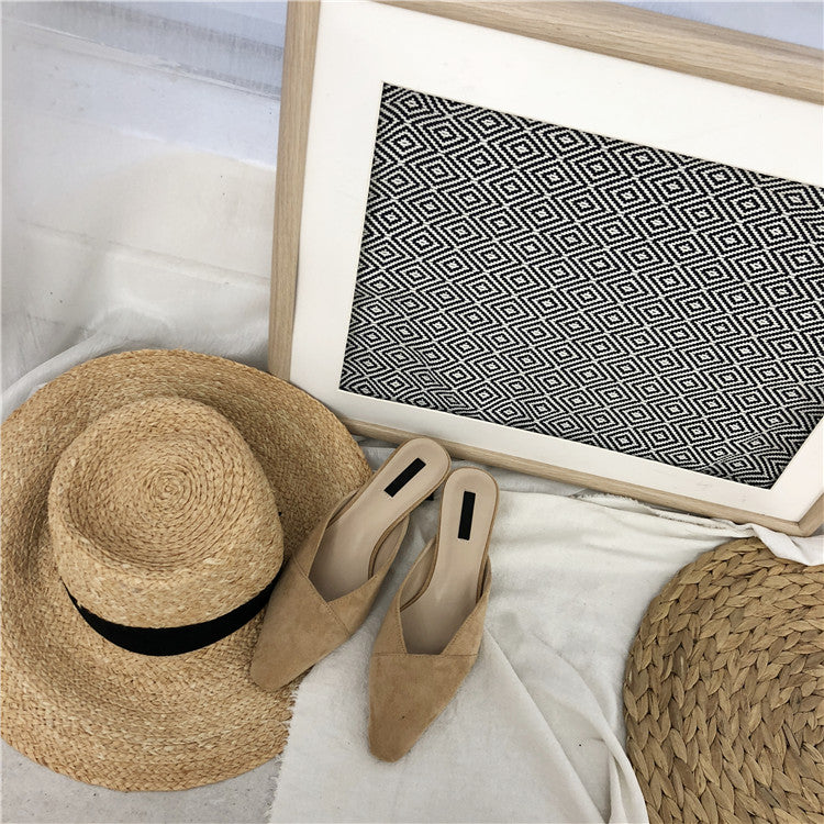 Dual Wooden Heels Suede Slip Ons (PREORDER)