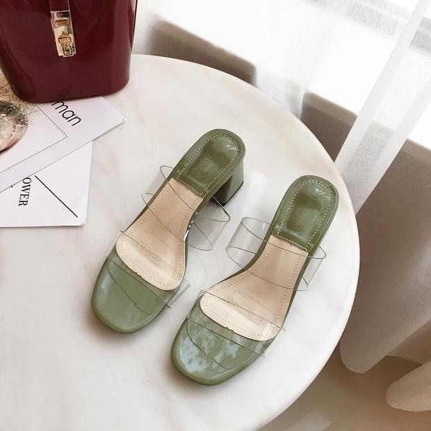 The PVC Block Heeled Sandals (PREORDER)