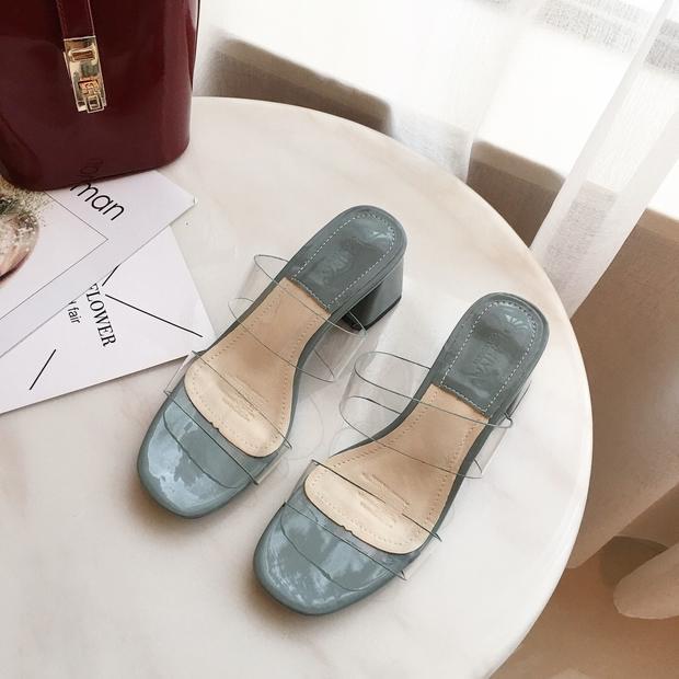 The PVC Block Heeled Sandals (PREORDER)