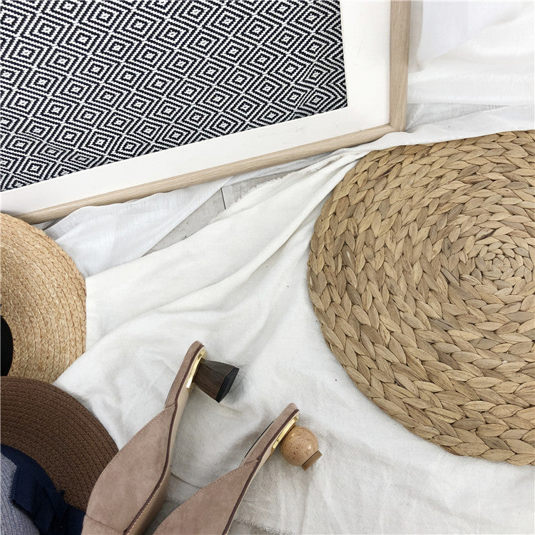 Dual Wooden Heels Suede Slip Ons (PREORDER)