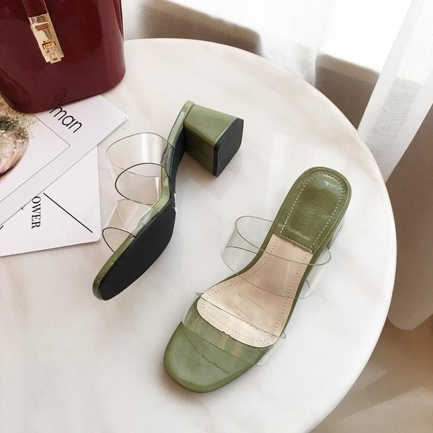 The PVC Block Heeled Sandals (PREORDER)