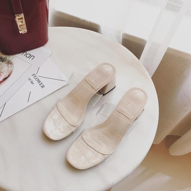 The PVC Block Heeled Sandals (PREORDER)