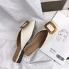 Plated Square Toe Straw Slip On (PREORDER)